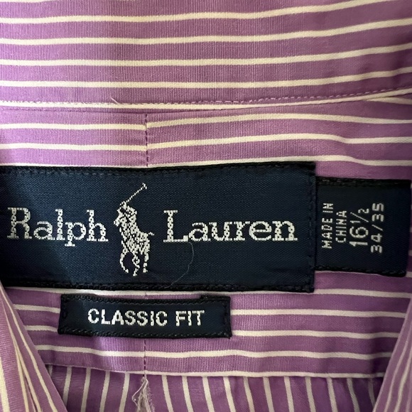 Ralph Lauren classic fit men’s button down shirt size 16.5/34-35 - Picture 3 of 5